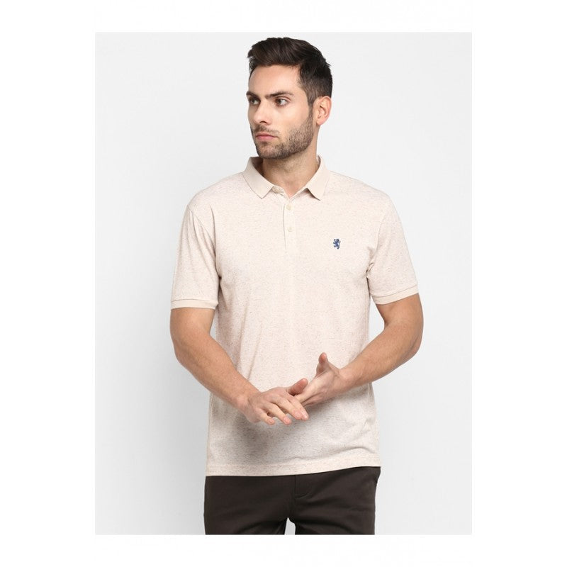 Mens Beige Melange T Shirt