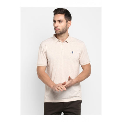 Mens Beige Melange T Shirt