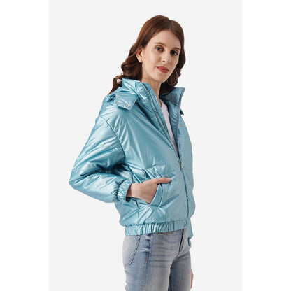 Women Metallic Blue Jacket