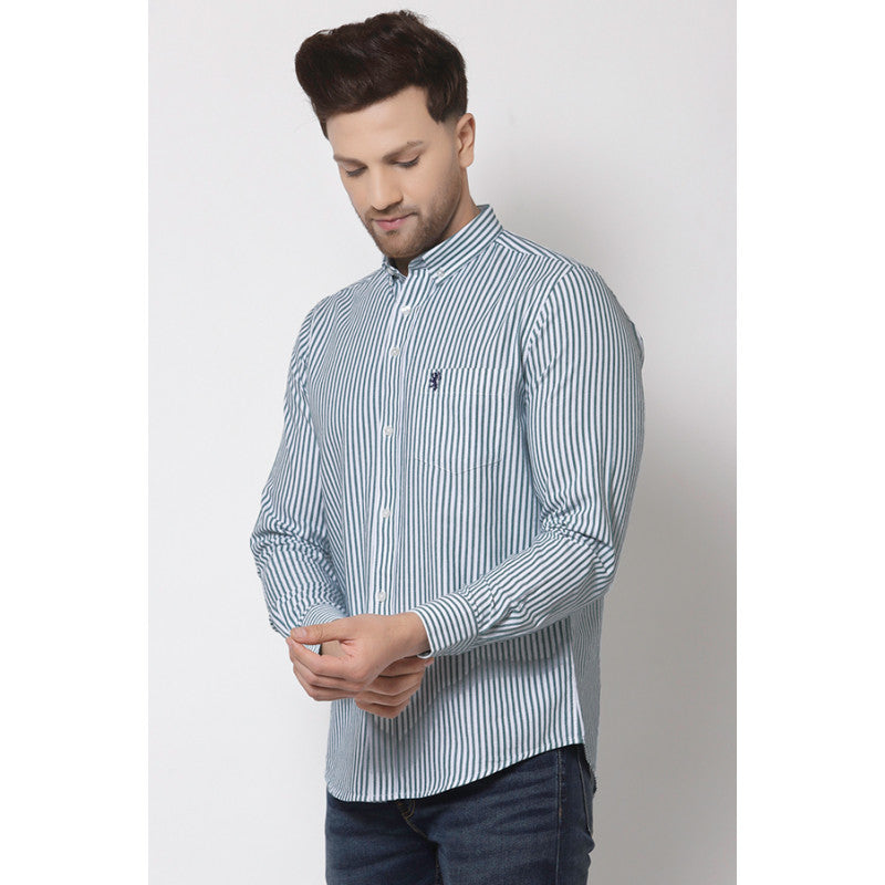 Men's Green Stripe Shirt
