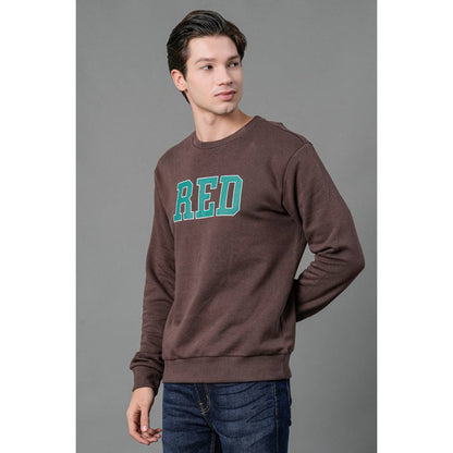 Men's Brown Graphic Print Sweatshirt Redtape - Main Image