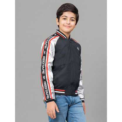 RedTape Black Jacket for Boys | Comfortable and Warm