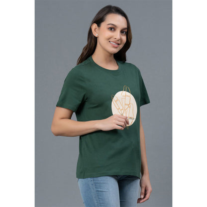 Mode by RedTape Casual Cotton T-Shirt for Women | Round Neck Cotton T-Shirt