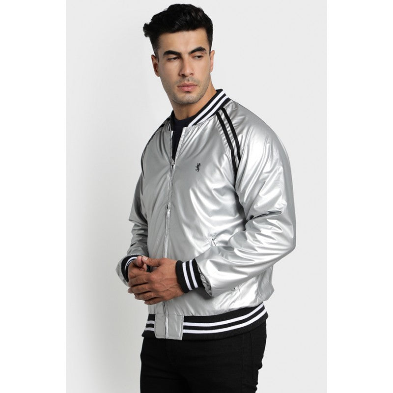Silver Black Reversible Men's Jacket