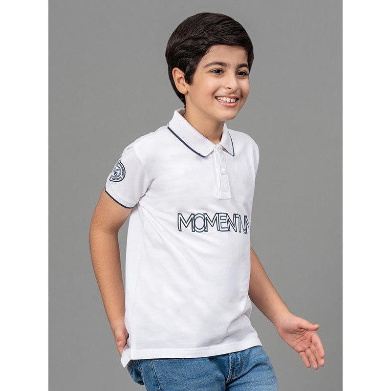 RedTape White T-Shirt for Boys | Comfortable and Durable