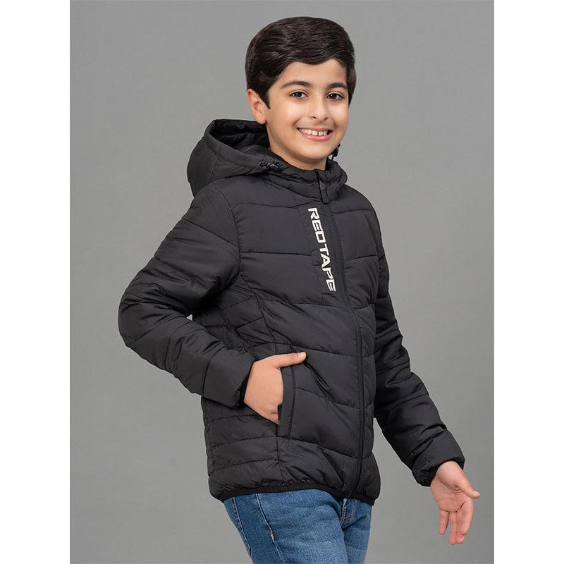 RedTape Black Jacket for Boys | Comfortable and Warm