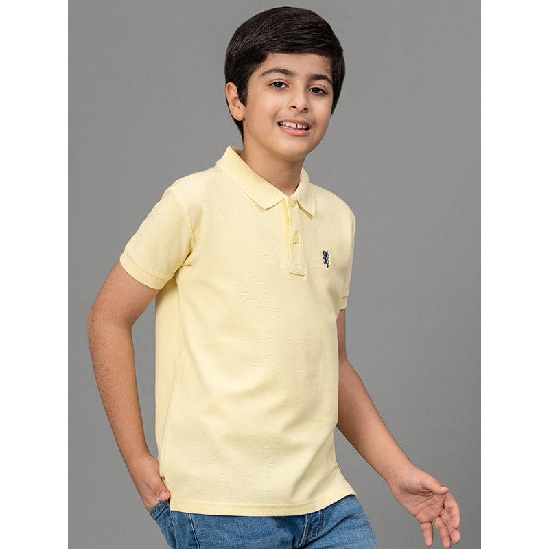 RedTape Lemon Yellow T-Shirt for Boys | Comfortable and Durable