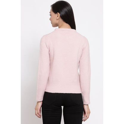 MODE by RedTape Women's Light Pink Sweater