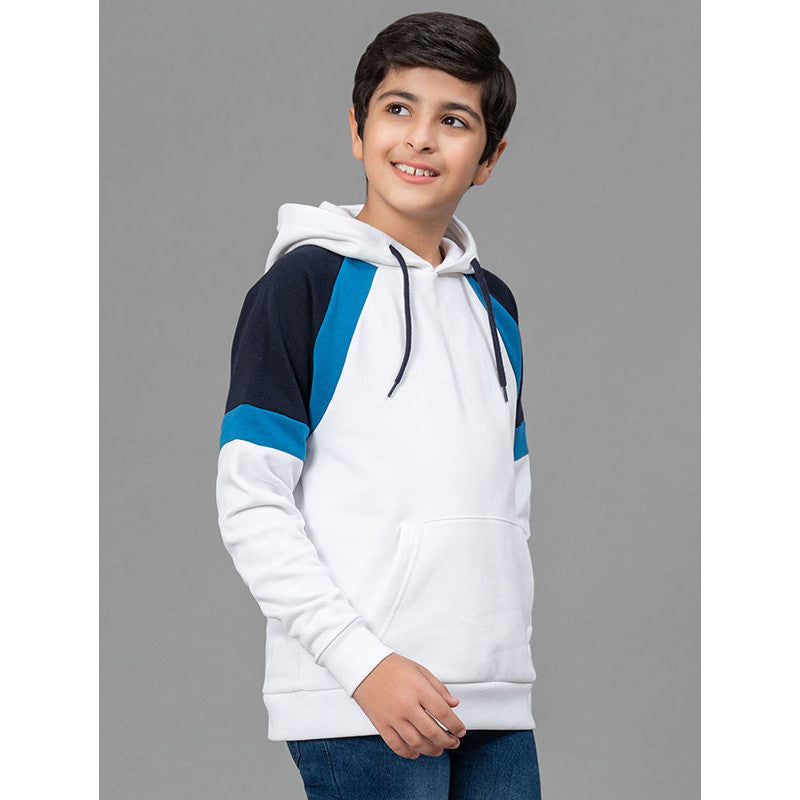 RedTape White Hoodie for Boy | Comfortable & Durable