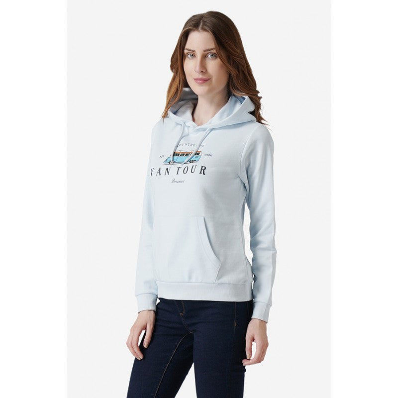 Women Light Blue Hoodie