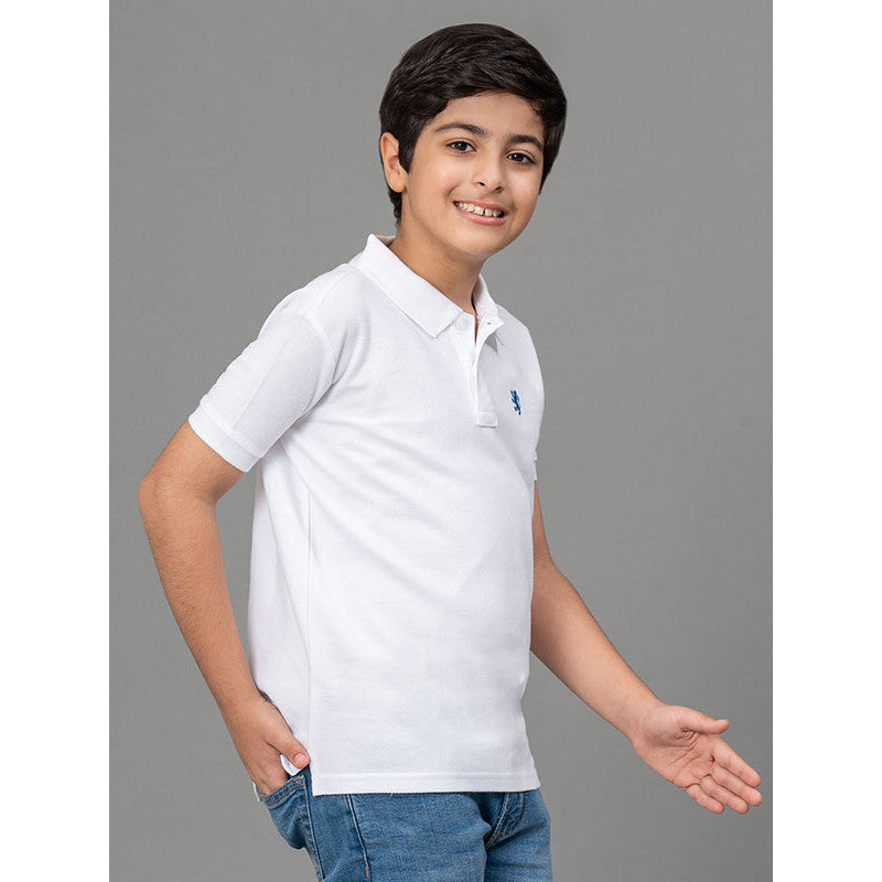 RedTape White T-Shirt for Boys | Comfortable and Durable