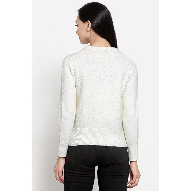 MODE by RedTape Women's Off White Sweater