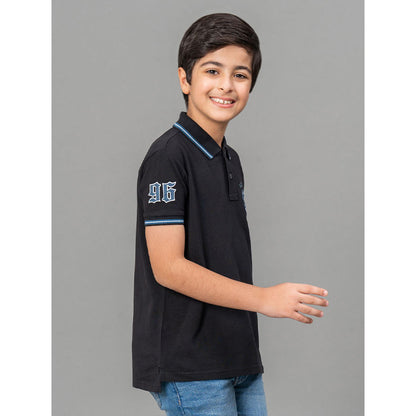 RedTape Black T-Shirt for Boys | Comfortable and Durable