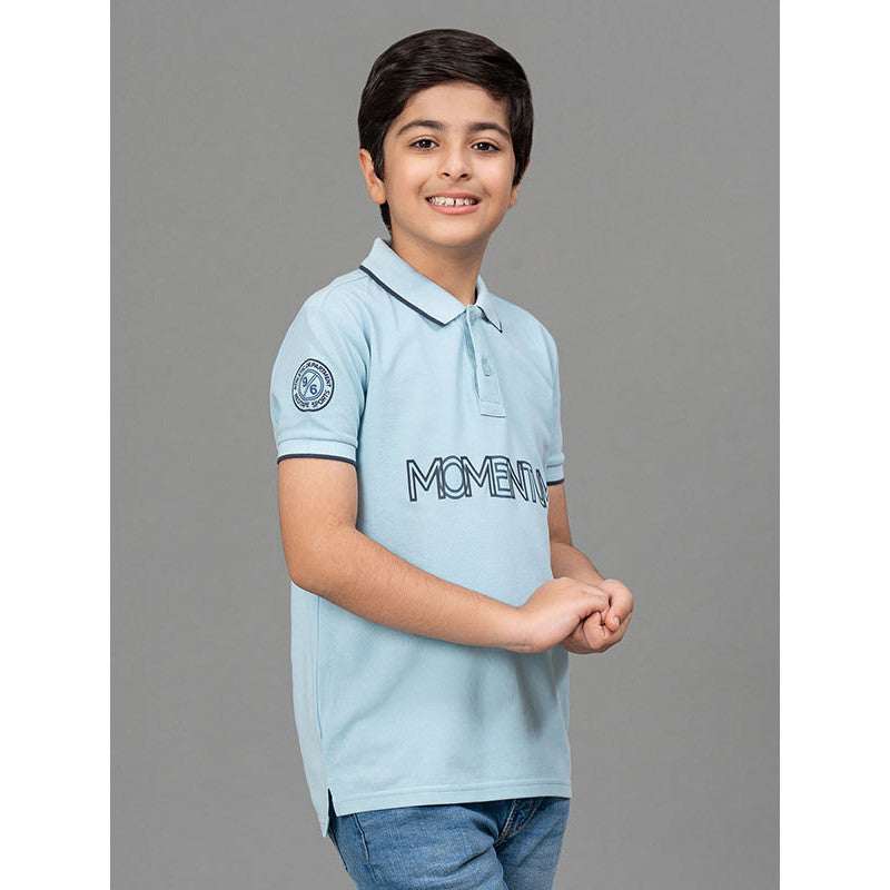 RedTape Air Force Blue T-Shirt for Boys | Comfortable and Durable