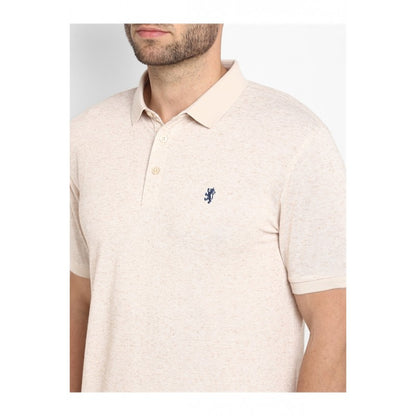 Mens Beige Melange T Shirt