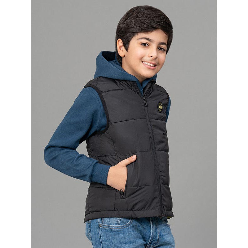 RedTape Black Jacket for Boys | Comfortable and Warm