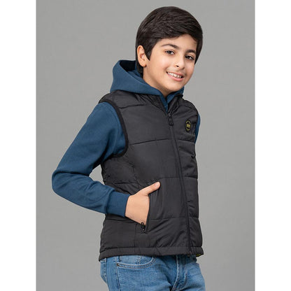 RedTape Black Jacket for Boys | Comfortable and Warm