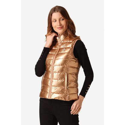 Women Metallic Gold Jacket