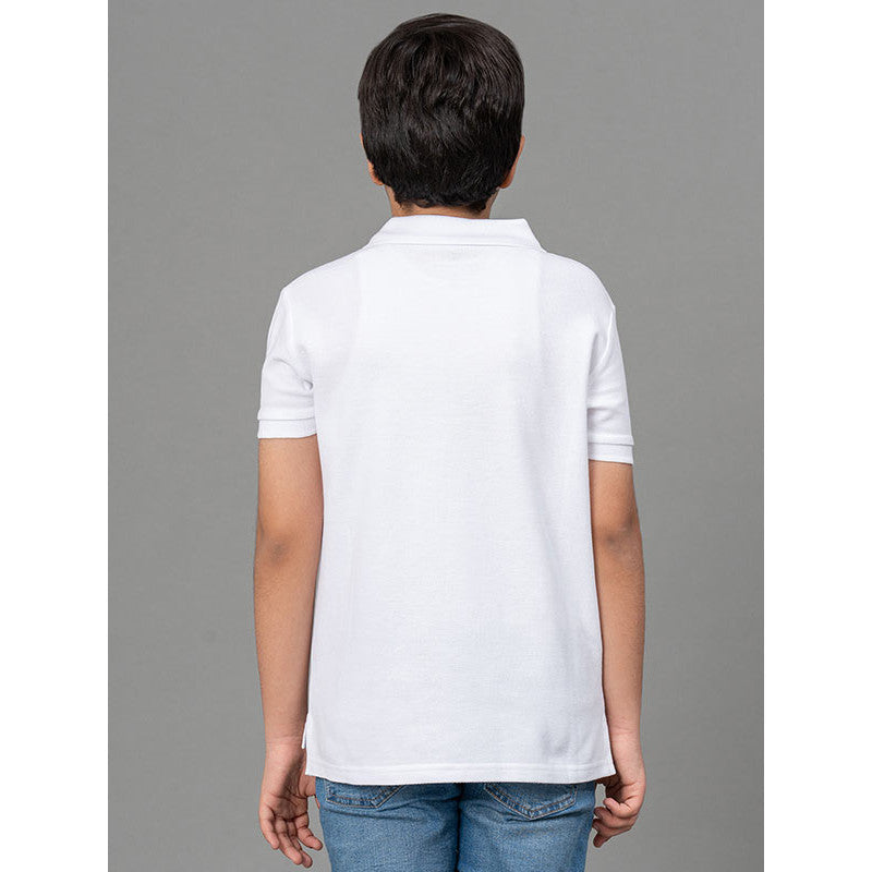 RedTape White T-Shirt for Boys | Comfortable and Durable