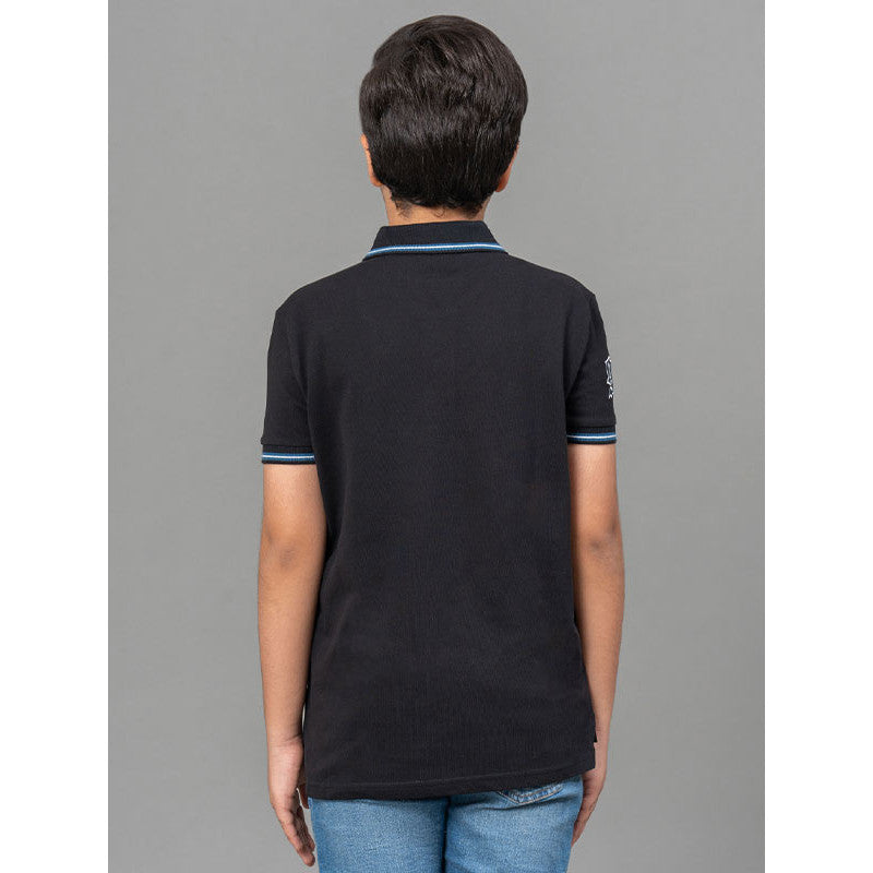 RedTape Black T-Shirt for Boys | Comfortable and Durable