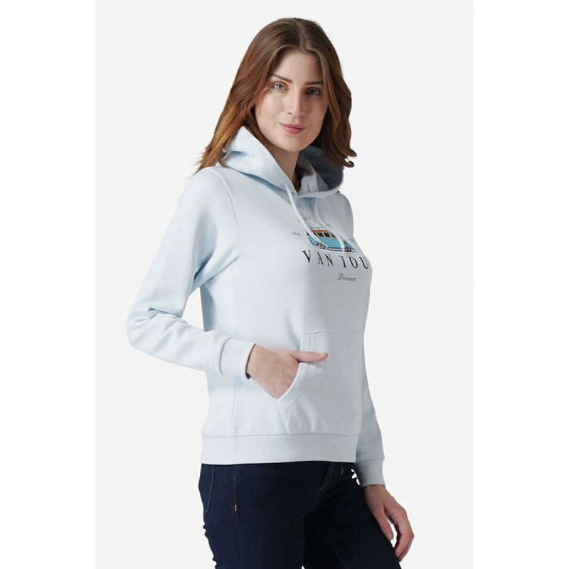 Women Light Blue Hoodie