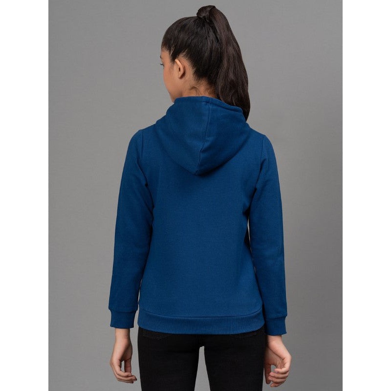 Mode By RedTape Air Force Blue Hoodie for Girls | Warm and Comfortable