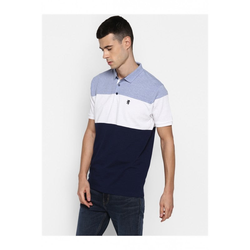 Mens Navy Blue Melange T Shirt