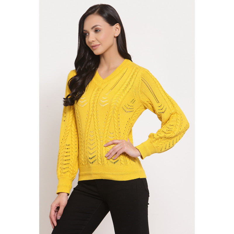 MODE by RedTape Women's Yellow Sweater