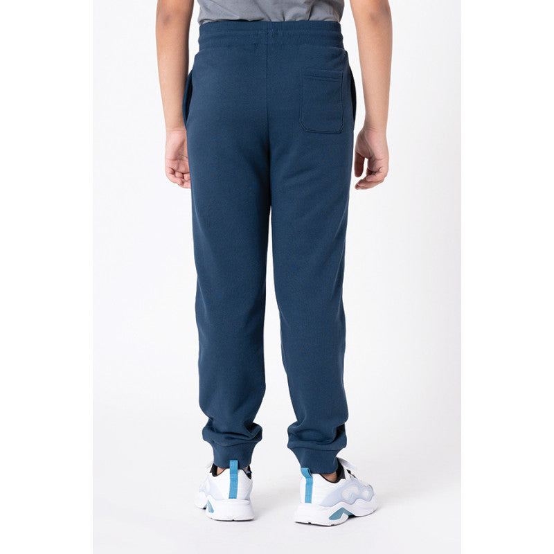 Boy's Deep Blue Solid Jogger