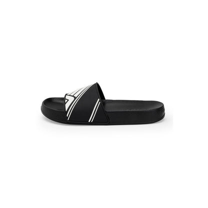 RedTape Men's Black/White Sliders