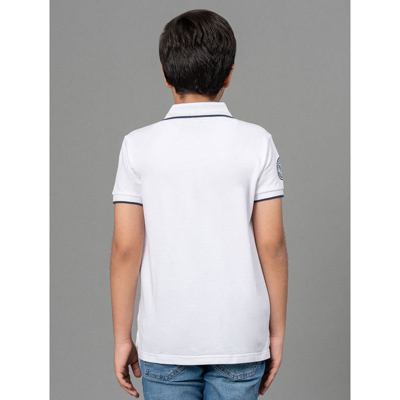 RedTape White T-Shirt for Boys | Comfortable and Durable