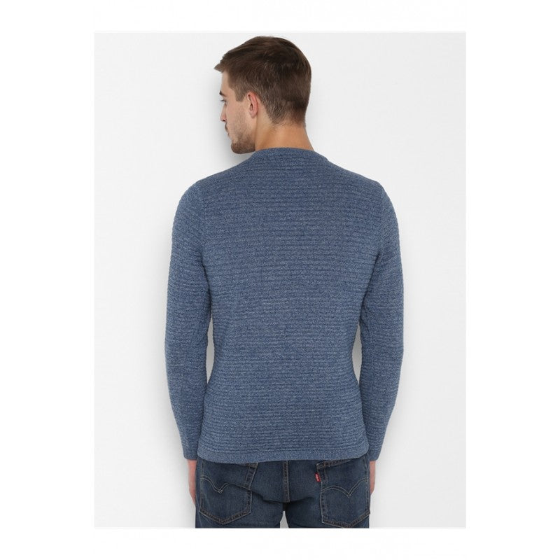 Mens Light Blue Melange Sweater