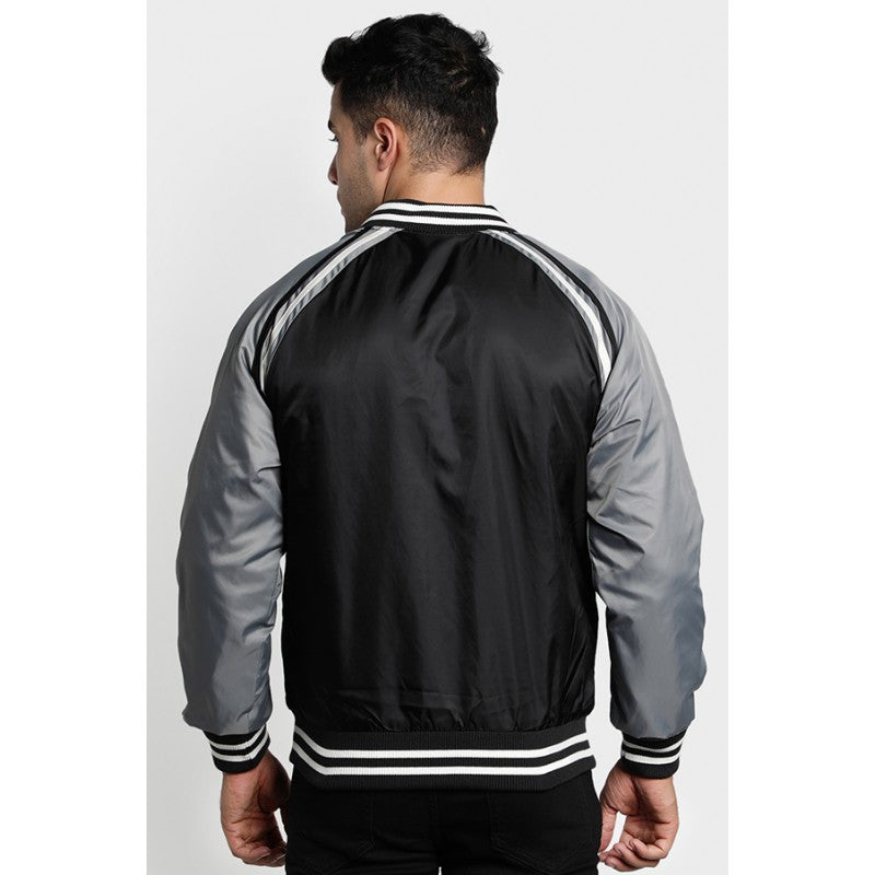 Black Dark Blue Reversible Men's Jacket