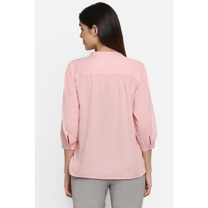 Women Light Pink Top Blouse