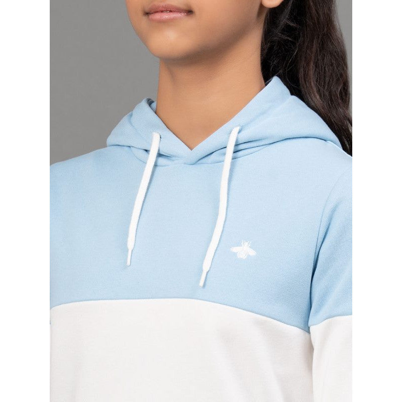 Mode By RedTape Pastel Blue Hoodie for Girls | Warm and Comfortable