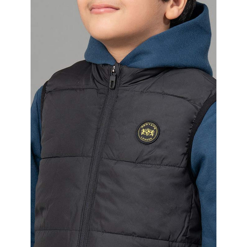 RedTape Black Jacket for Boys | Comfortable and Warm