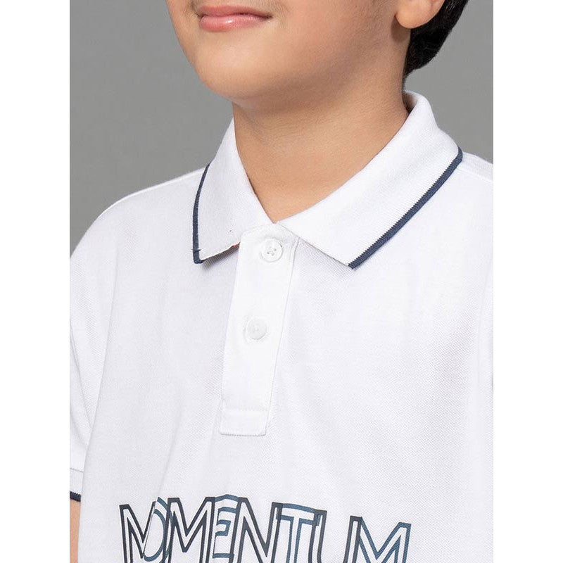 RedTape White T-Shirt for Boys | Comfortable and Durable