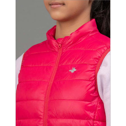 Mode By RedTape Dark Pink Jacket for Girls | Warm and Comfortable