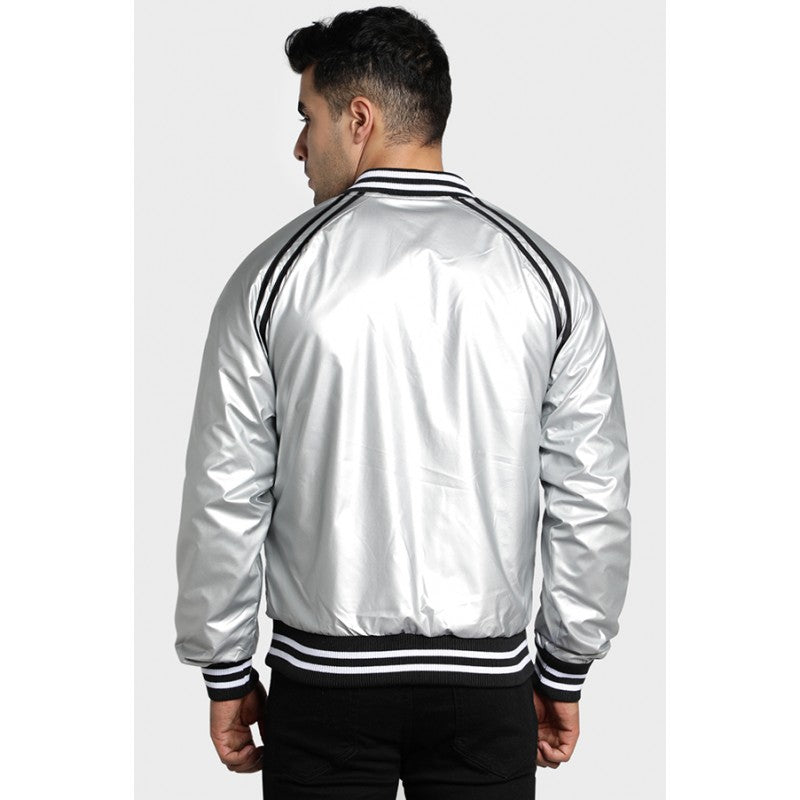 Silver Black Reversible Men's Jacket