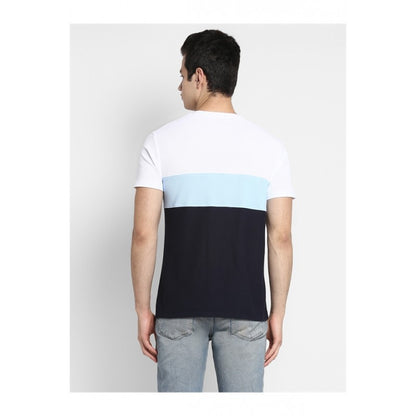 Mens White Powder Blue Navy T Shirt