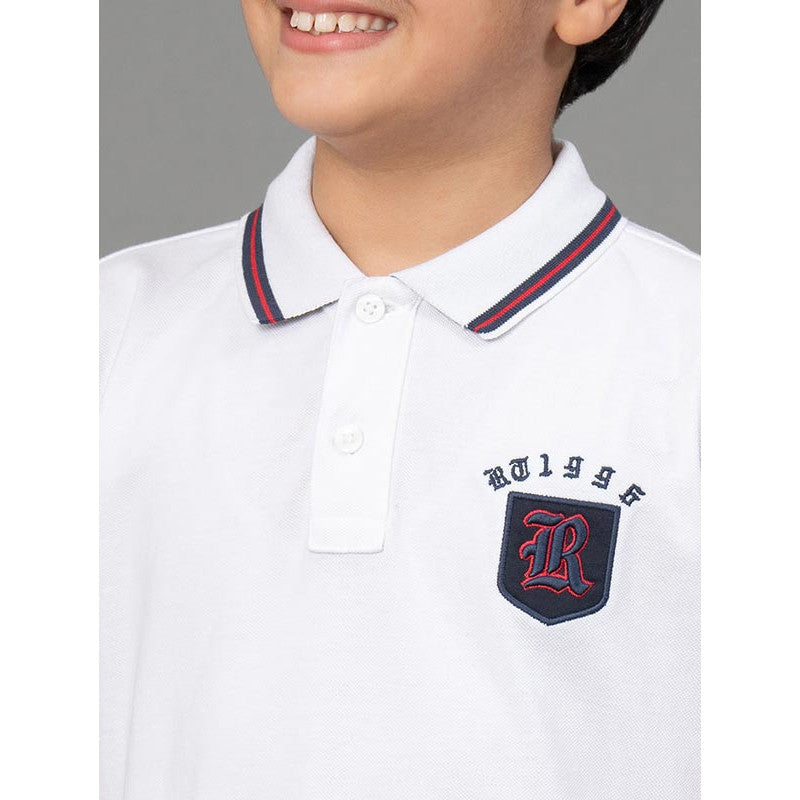 RedTape White T-Shirt for Boys | Comfortable and Durable