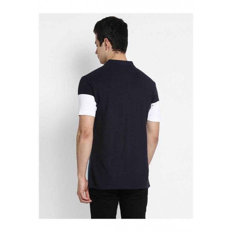 Mens Navy White Green T Shirt