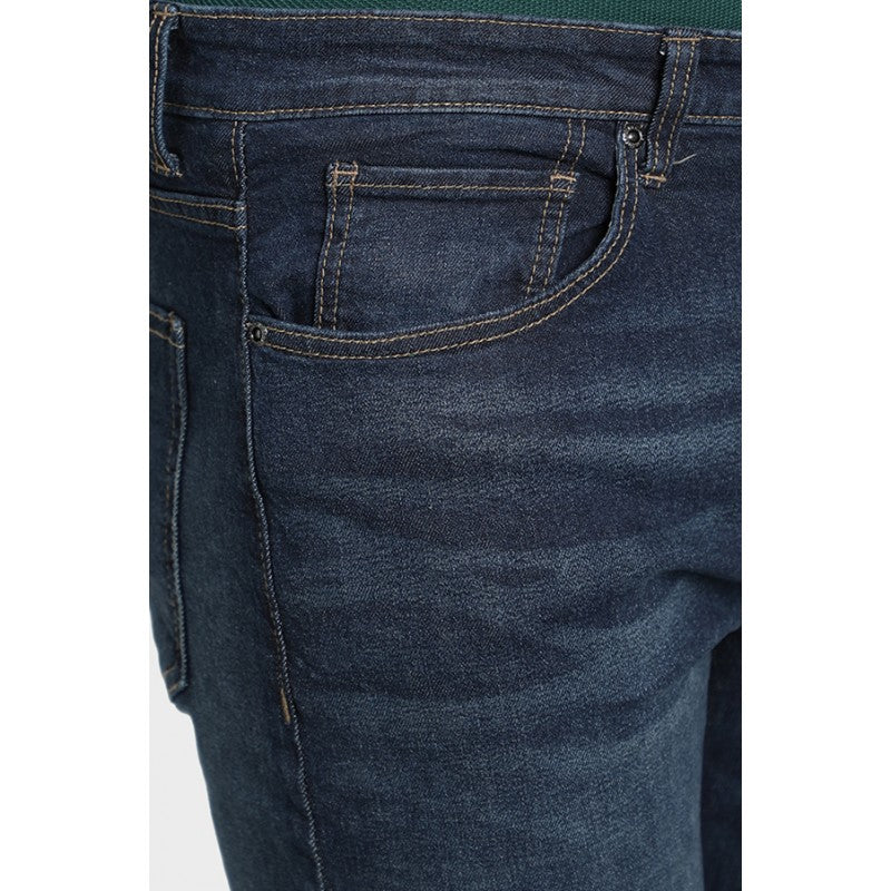 Mens Tinted Dark Blue Denim Jeans