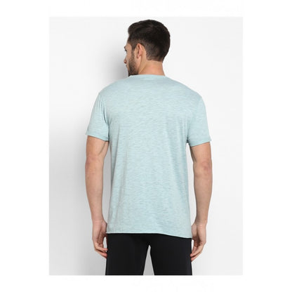 Mens Green Melange T Shirt