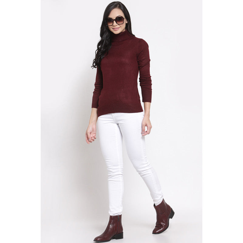 MODE by RedTape Women's Maroon Sweater