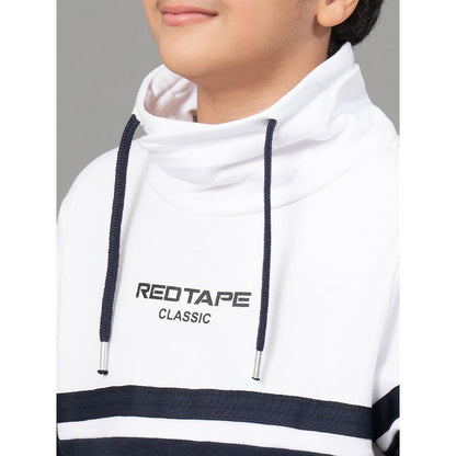 RedTape White Sweatshirt for Boys | Warm and Comfortable