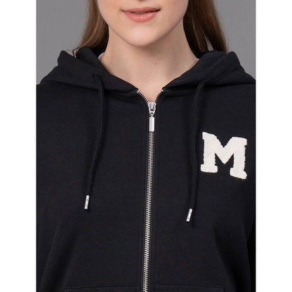 RedTape Casual Black Hoodie for Women | Style and Comfort | Durable