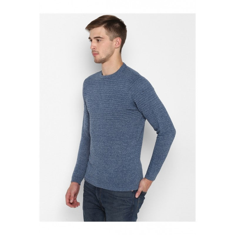 Mens Light Blue Melange Sweater