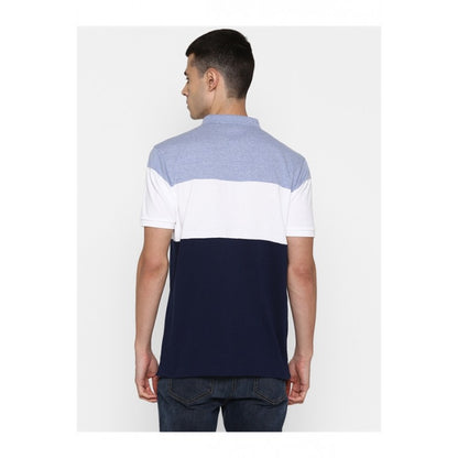 Mens Navy Blue Melange T Shirt