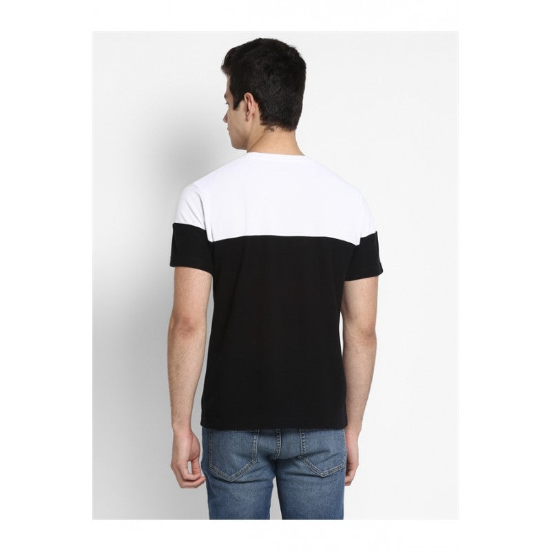 Mens White Black T Shirt